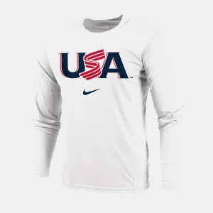 Classic Jersey Logo White Long Sleeve Legend Tee