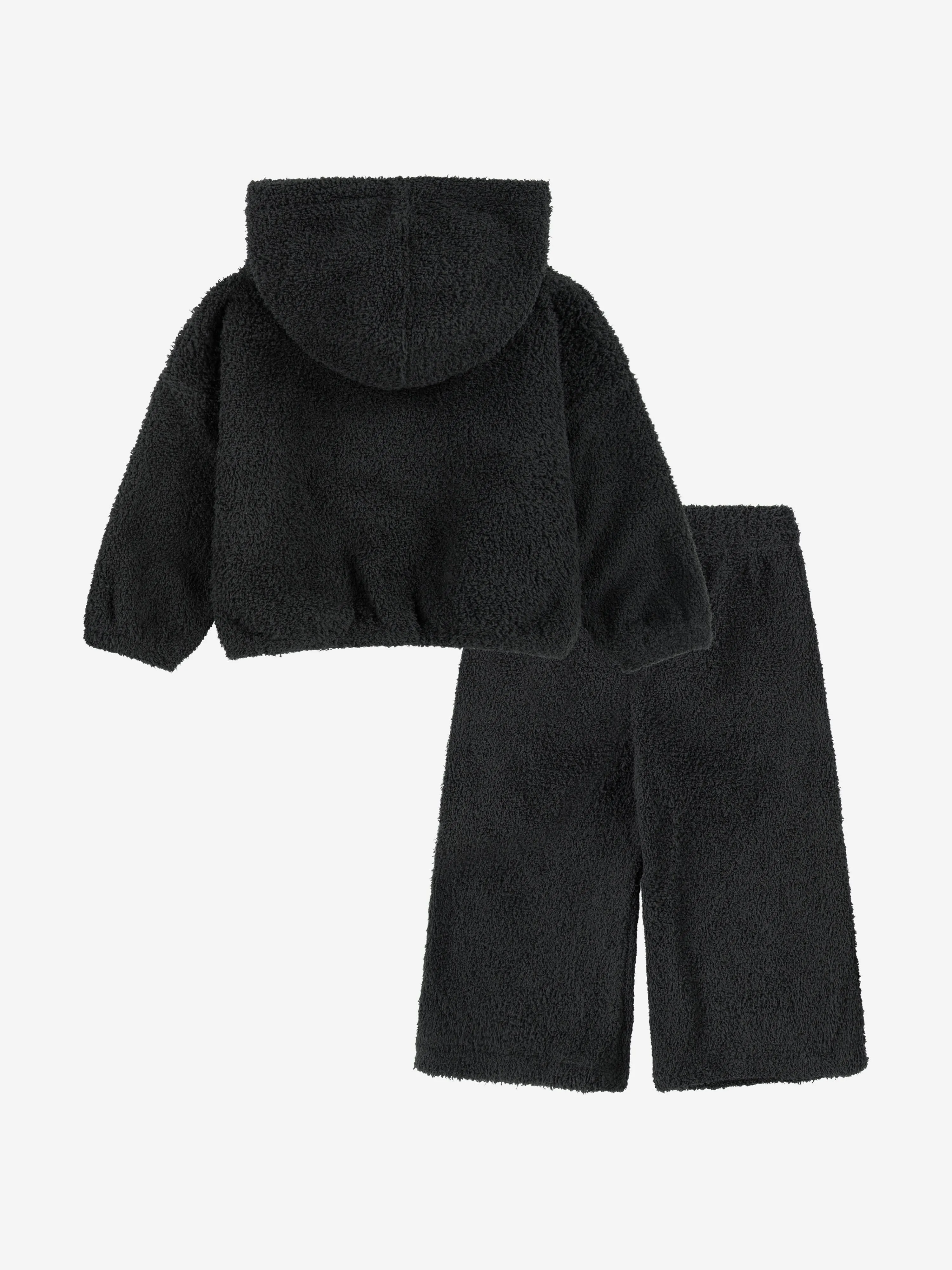 Girls Swoosh Spirit Teddy Tracksuit in Black