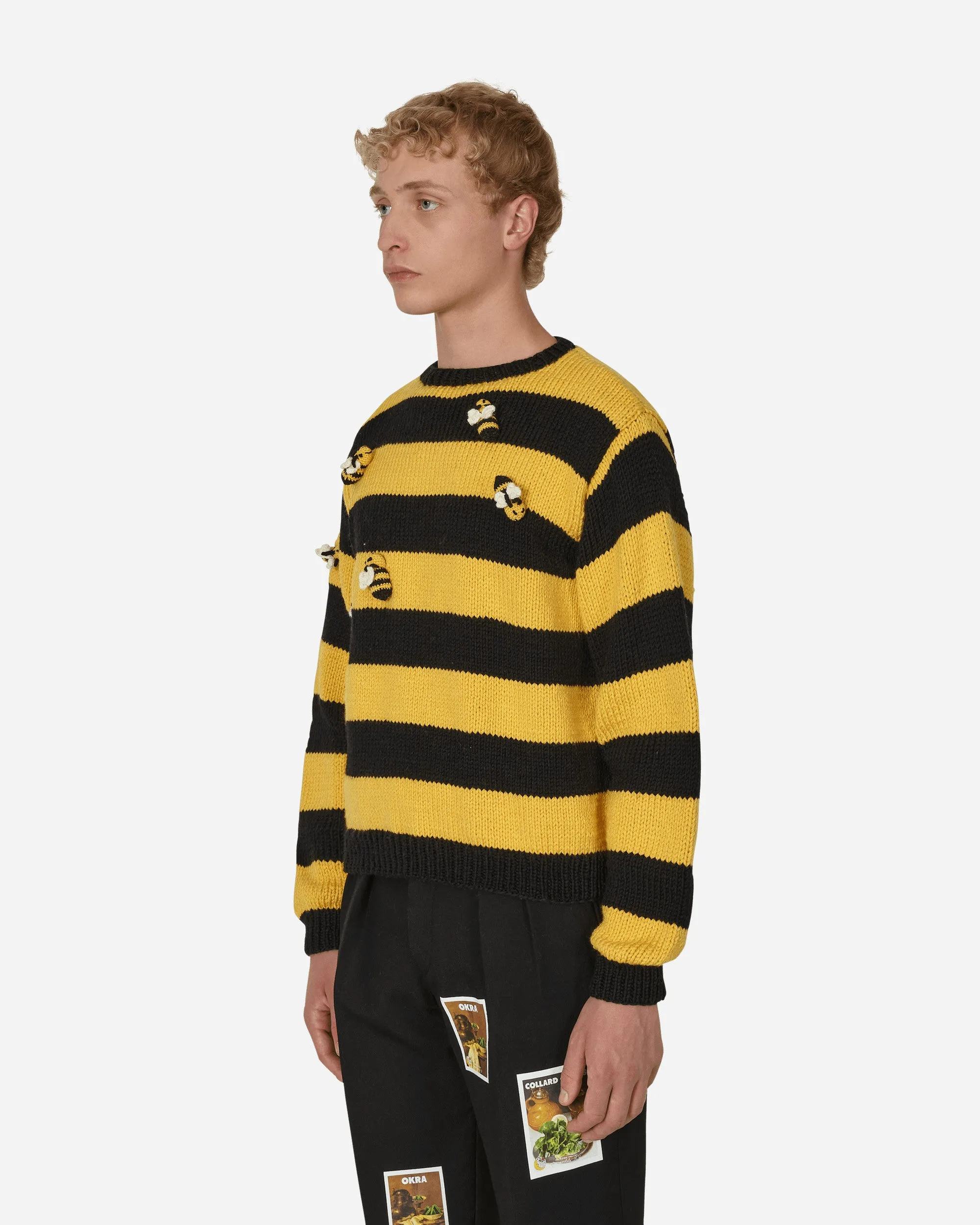 Hand Knit Bee Knit Sweater Black