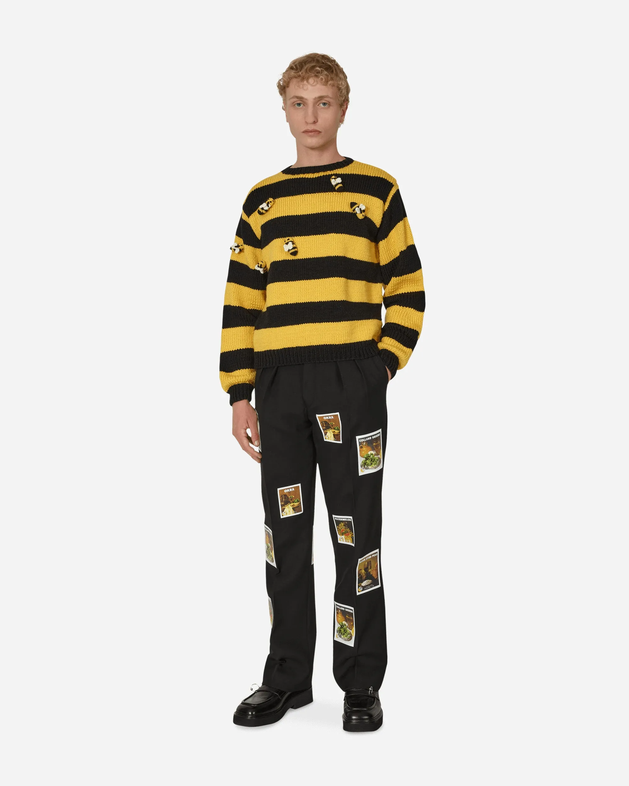 Hand Knit Bee Knit Sweater Black