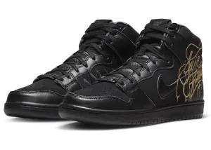 Nike SB Dunk High FAUST Black Gold