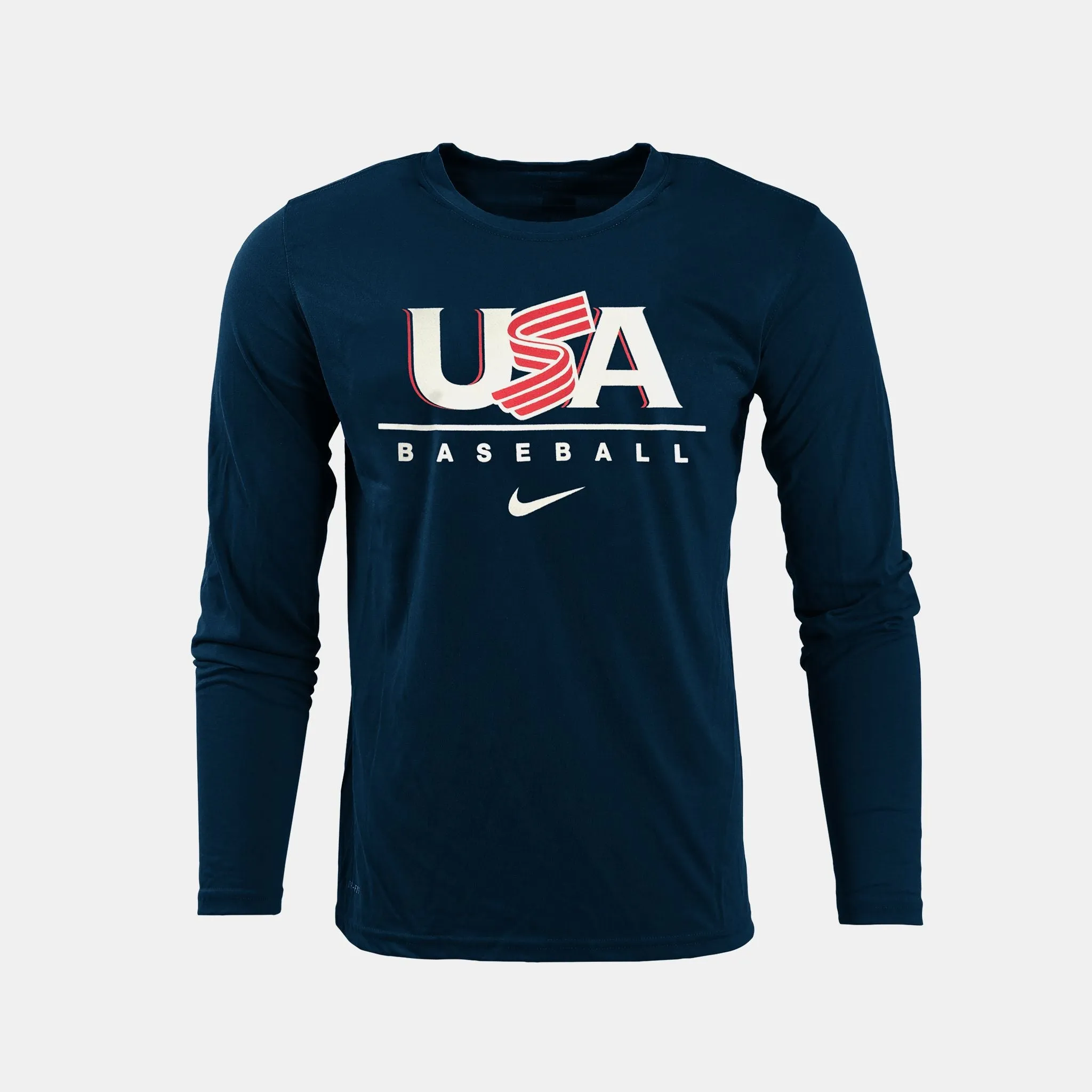 Youth Navy Legacy Logo Long Sleeve Legend Tee